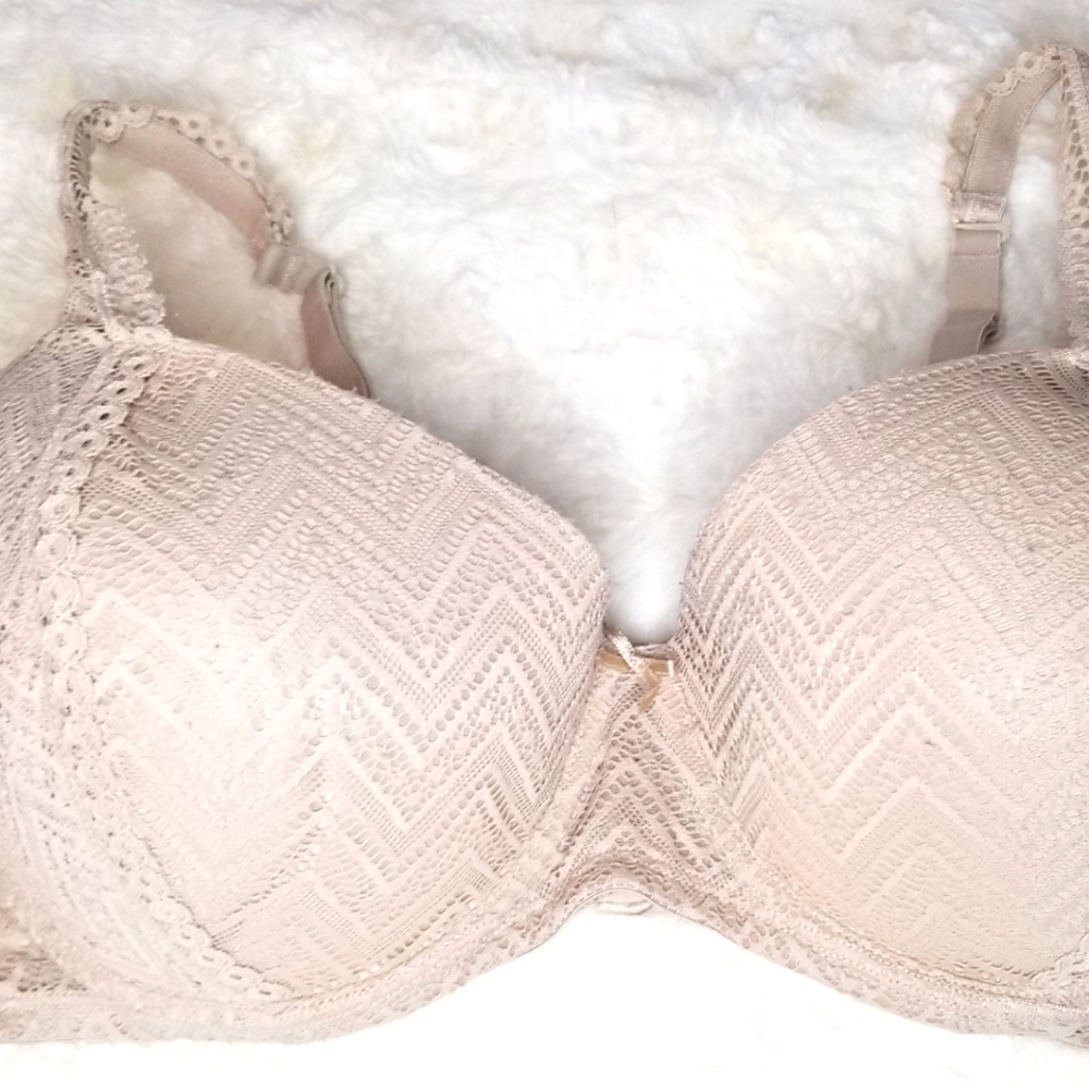 Creme / Tan Lace Bra 40D